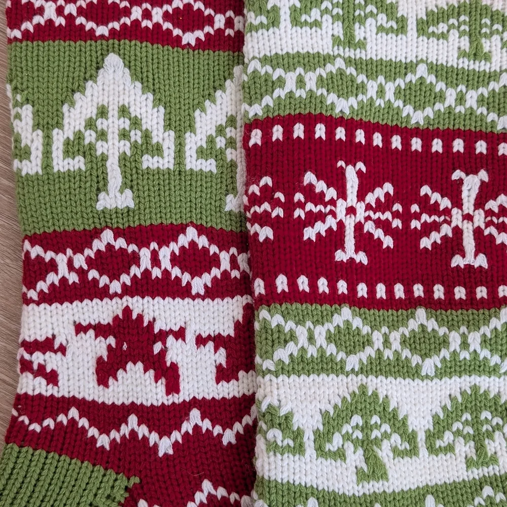 Set of 2 Vintage Target Lined Knitted Stockings